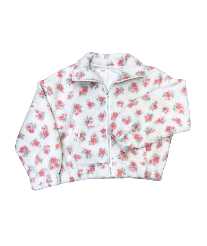 8apart Women Camille Ditsy Floral Fleece Jacket Distressed/seasonal womens 8apart