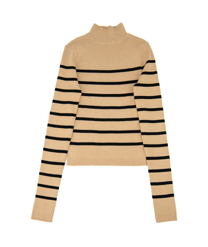 8apart Women Dara Tan/Black Striped Sweater Distressed/seasonal womens 8apart Striped Juniors/Women S