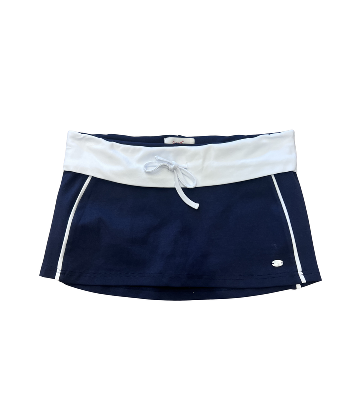 8apart Women Sporty Foldover Mini Skirt Womens Casual Bottoms 8apart Navy Juniors/Women S