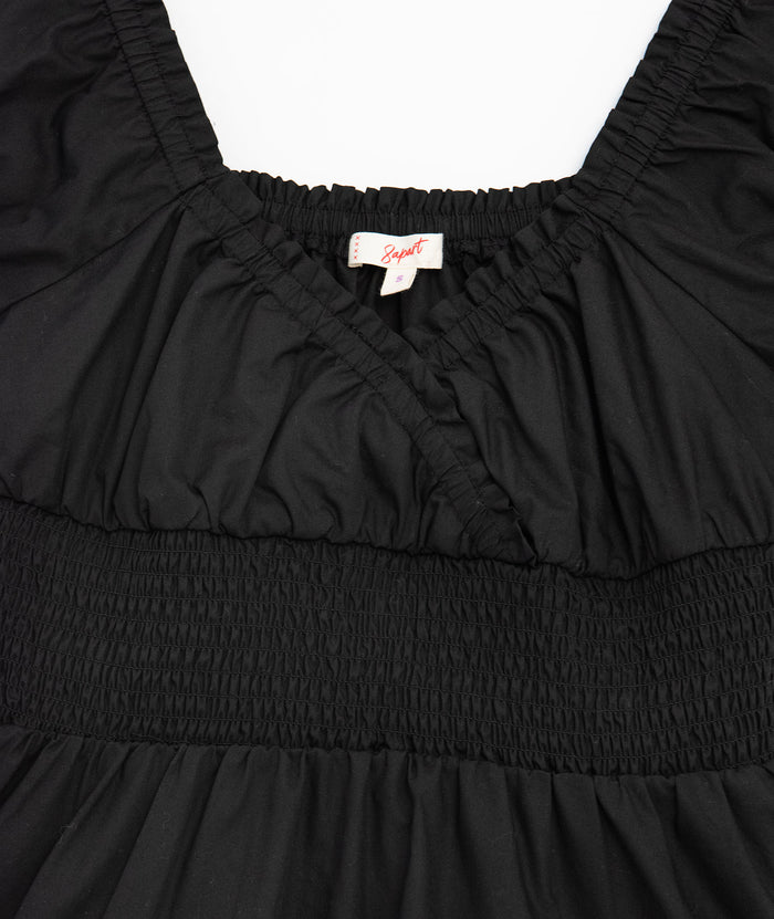 8apart Women Virginia Black Smocked Dress Distressed/seasonal womens 8apart