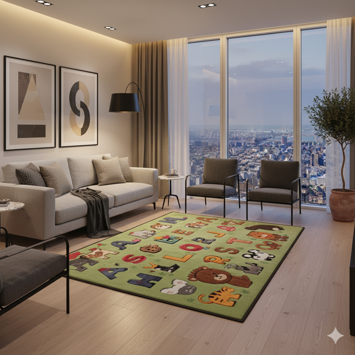 Animal Alphabet Area Rug