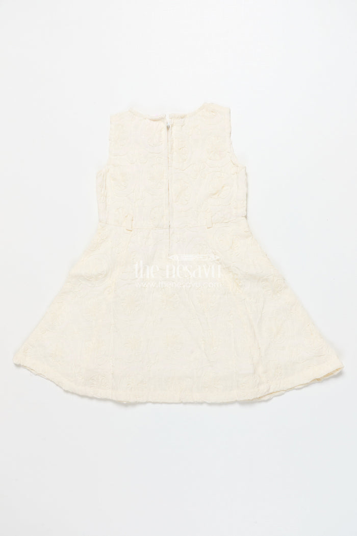 The Nesavu Girls Cotton Frock Baby Girl Frock with Jacket for Birthday and Casual Outings Nesavu Nesavu baby girl frock floral jacket embroidery birthdays casual wear