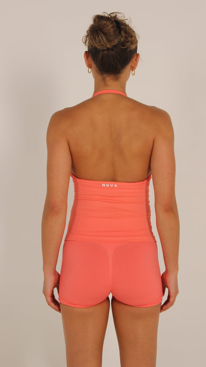 Backless Halter - Coral