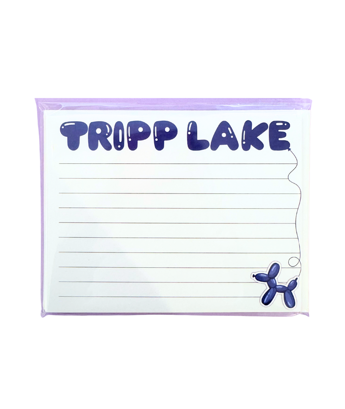 Balloon Doggie Camp Name Lined Notecards Pack of 8 Camp A Wink and a Nod Multi Tripp Lake