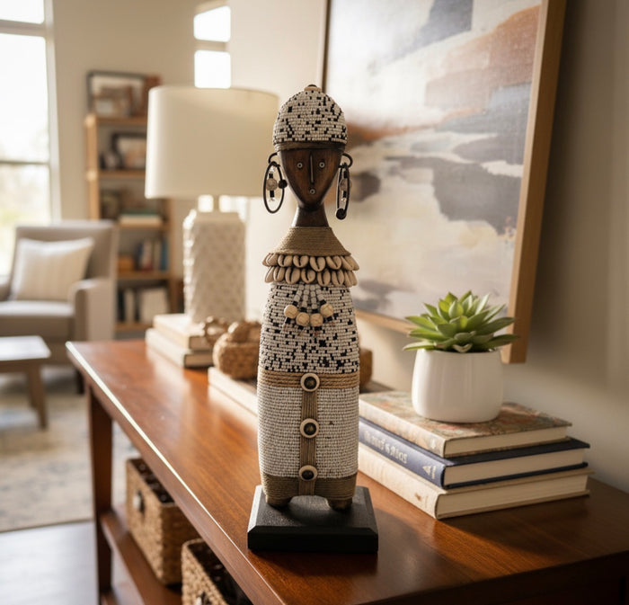 Beaded Namji Doll 13" White