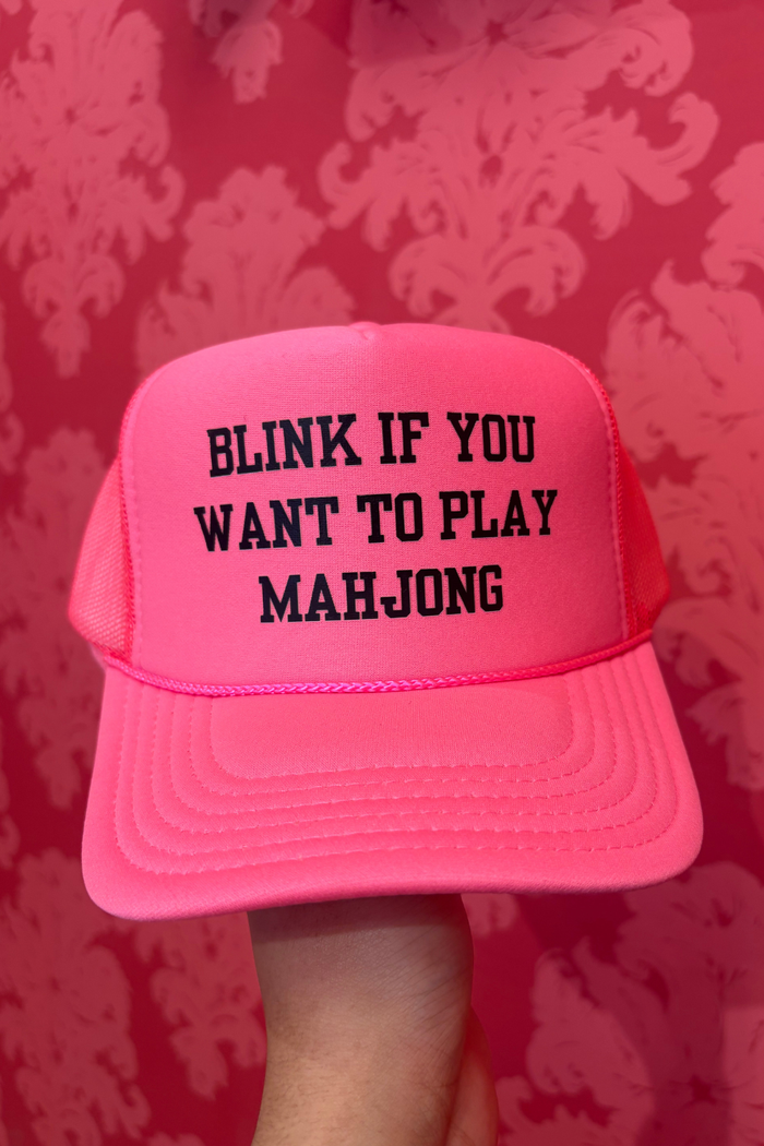 Blink To Play Mahjong Trucker Hat