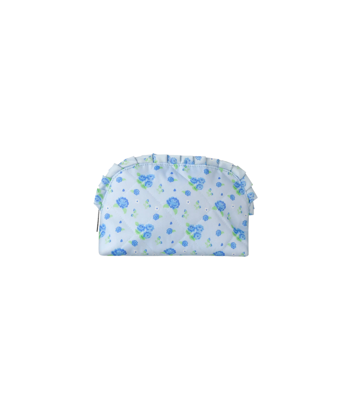 Blue Floral Oval Cosmetic Bag Accessories iScream Floral