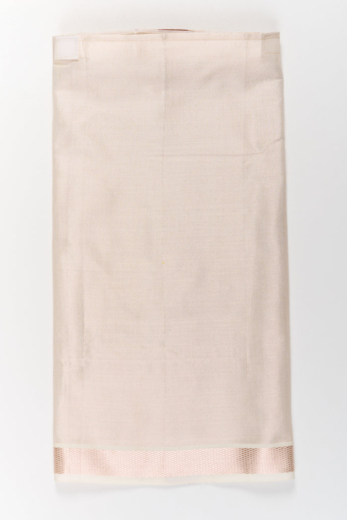 The Nesavu Boys Vesti Boys Blend Silk Vesti with Copper Zari Border for Hindu Festive Celebrations Nesavu Boys Blend Silk Vesti Copper Zari Border Traditional Hindu Ceremonies | The Nesavu