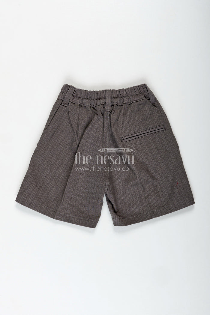 The Nesavu Boys Shorts Boys Comfortable Blue Bike Shorts in Cotton Blend with Elastic Waist and Smart Side Pockets Nesavu Nesavu Boys Cotton Blend Blue Bike Shorts Elastic Waist Functional Fit Active Days