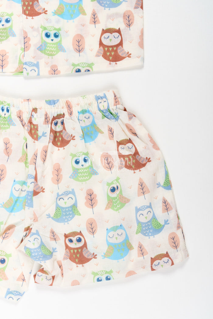 The Nesavu Boys Casual Set Boys Cotton Casual Wears Set in Multicolor Animal Print with Short Sleeve Shirt and Shorts Nesavu Boys Cotton Casual Wears Set Multicolor Animal Print Button-Up Shirt | The Nesavu
