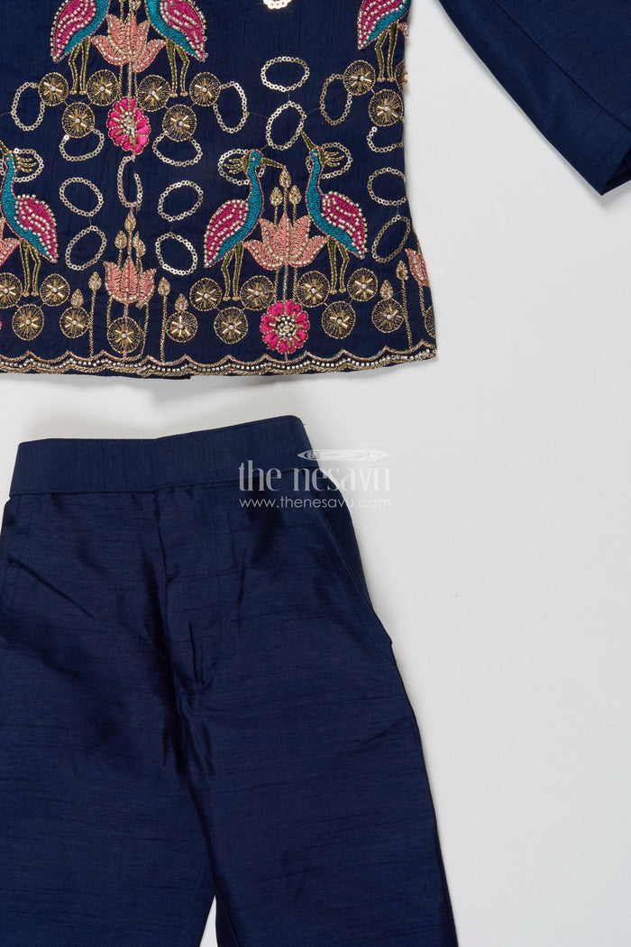 The Nesavu Boys Jacket Sets Boys Embroidered Jacket Set for Festive Functions and Weddings Nesavu Nesavu boys festive jacket set designer embroidery weddings traditional functions