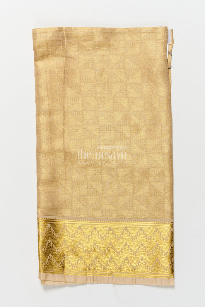 The Nesavu Boys Vesti Boys Ethnic Vesti for Grand Temple Visits and Family Festivals Nesavu Nesavu boys zari vesti embossed motifs broad border temple visits celebrations