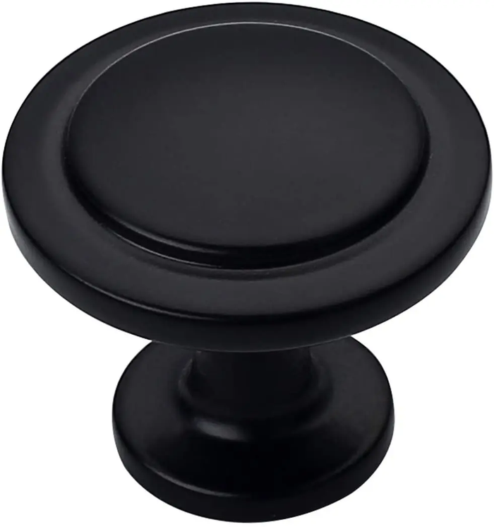 Cabinet Knob , Round , Matte Black , (10-Pack)