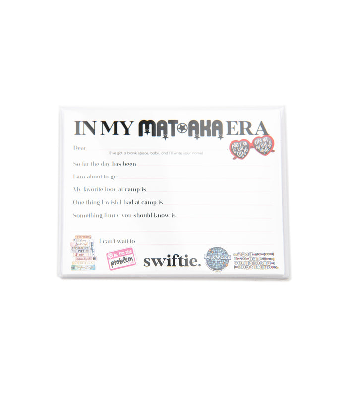 Camp Name T Swift Fill in the Blank Notecards Pack of 8 Distressed/seasonal accessories A Wink and a Nod Multi Matoaka