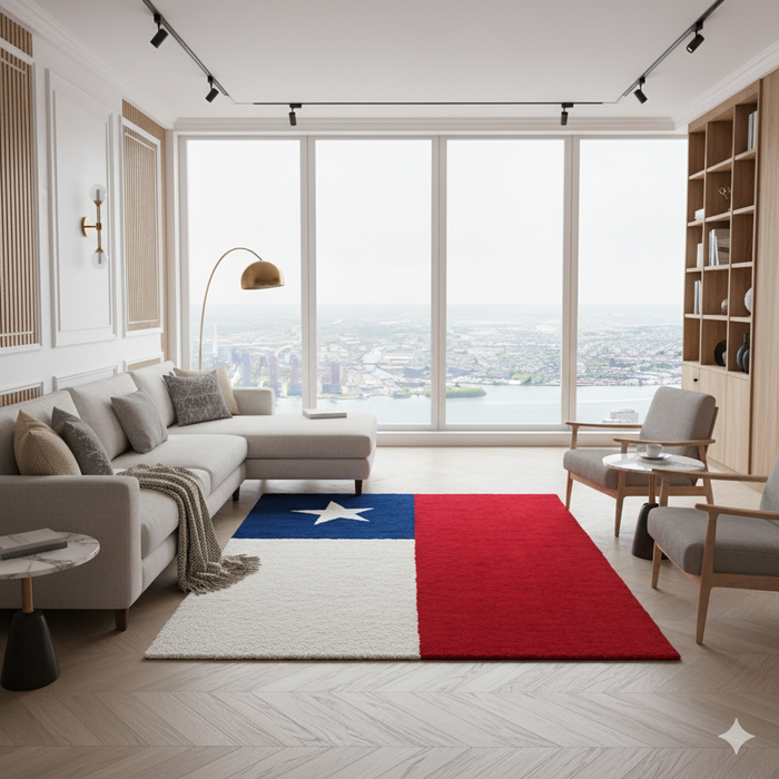 Chile Flag Area Rug