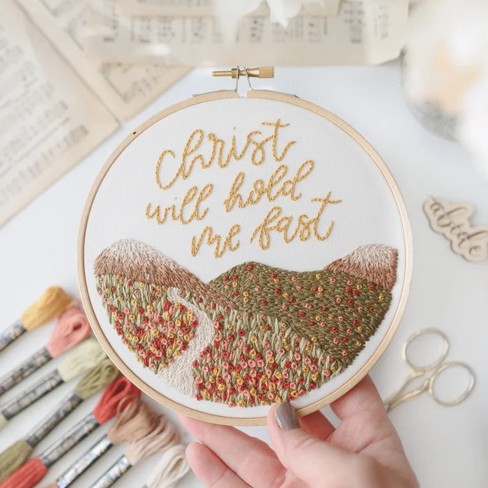 “Christ Will Hold Me Fast” Embroidery Kit