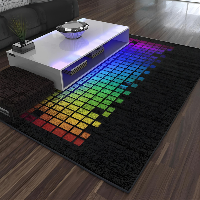 Colorful Sound Spectrum Area Rug