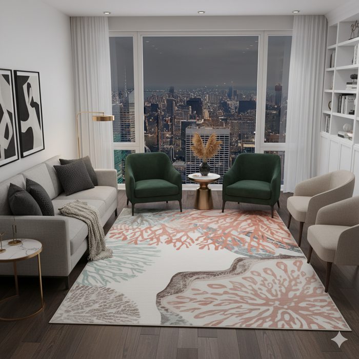 Coral Reef Abstract Area Rug