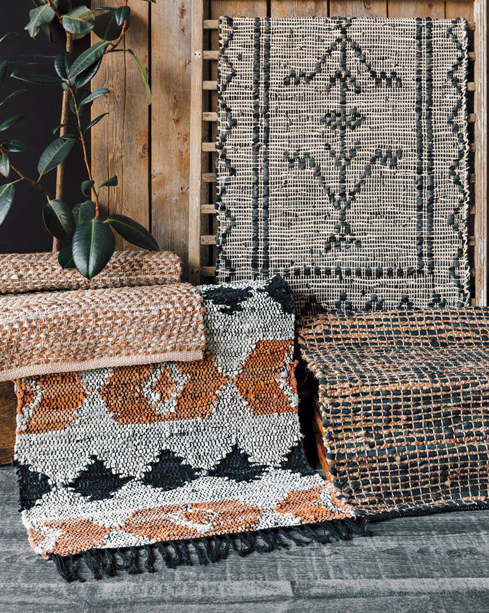 Danica Heirloom, Cooper Black Leather, Chindi Rug
