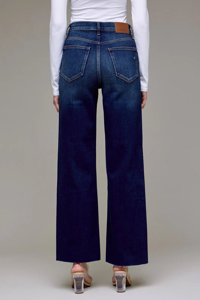 Dark Wash Clean Stretch Dad Jean