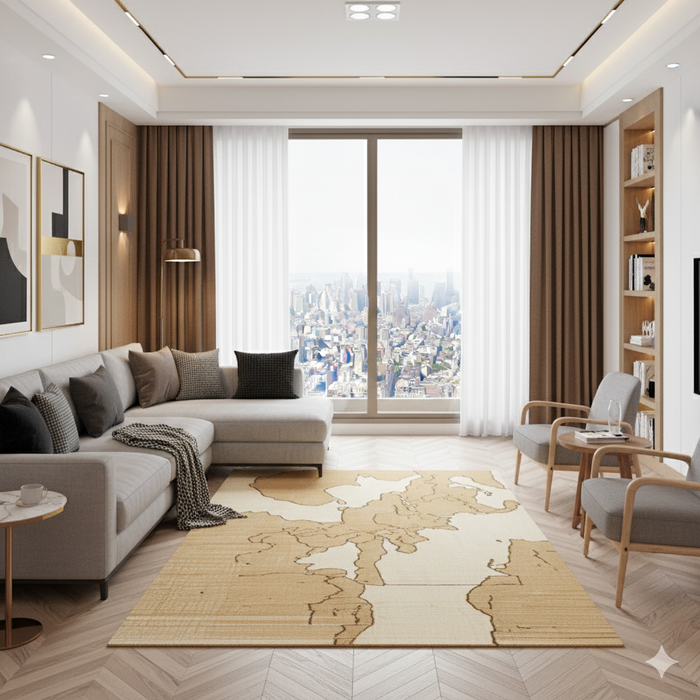 Desert Map Area Rug