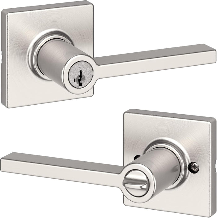 Door Lever, Kwikset , Keyed Entry, Stainless Steel