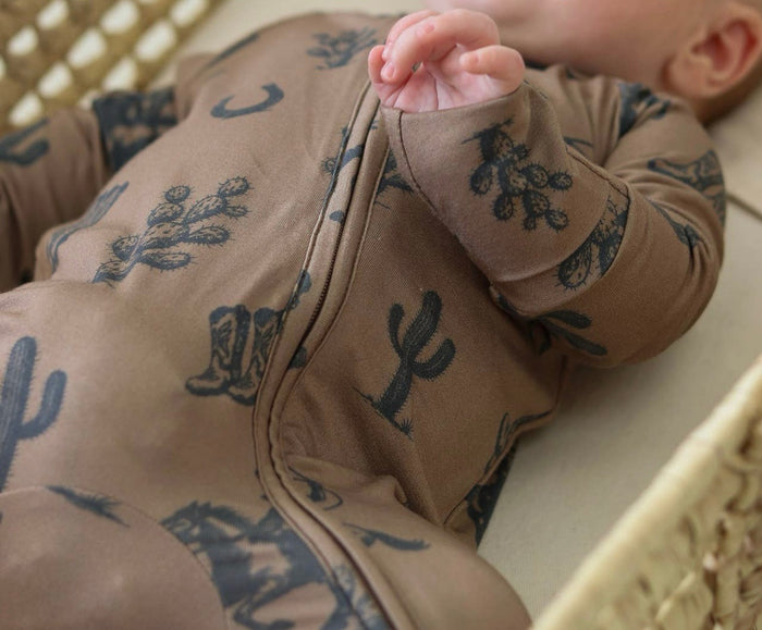 Dusty Cowboys Zip Pajamas