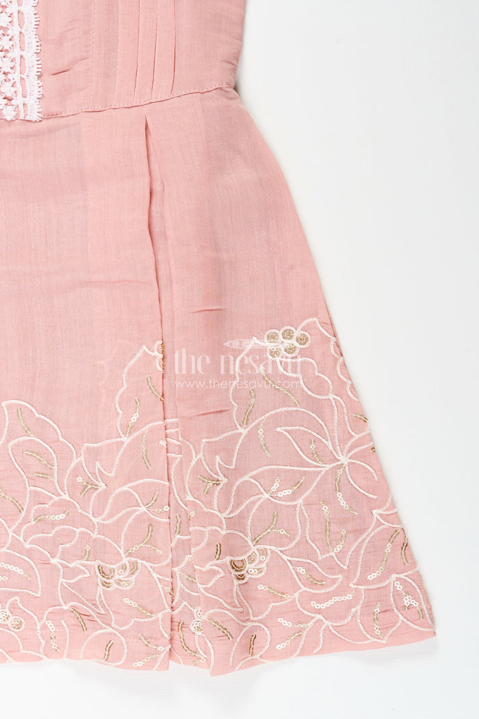 The Nesavu Embroidered frock for toddler girls for birthdays and special outings Nesavu Nesavu toddler girl frock embroidery birthdays indoor festive occasions