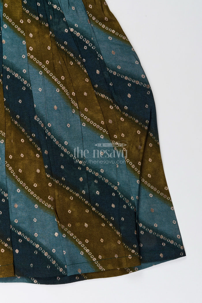 The Nesavu Girls Cotton Frock Ethnic Printed Frock for Toddler Girls Ideal for Cultural Days and Playwear Nesavu Nesavu ethnic printed frock toddler girls viscose cultural functions daily festive wear