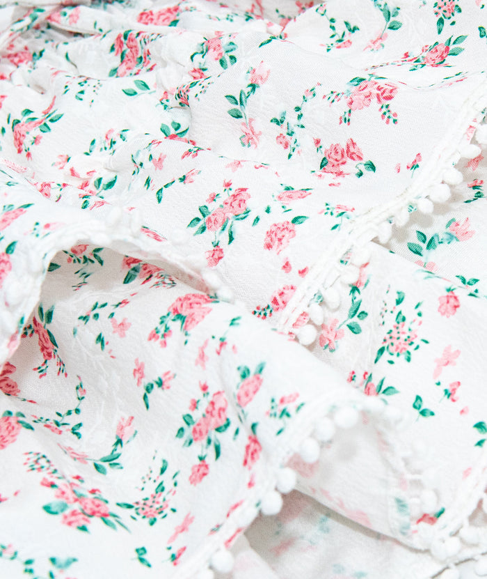 FBZ Girls Daisy Pink/Green Floral Skirt Distressed/seasonal girls FBZ Flowers By Zoe