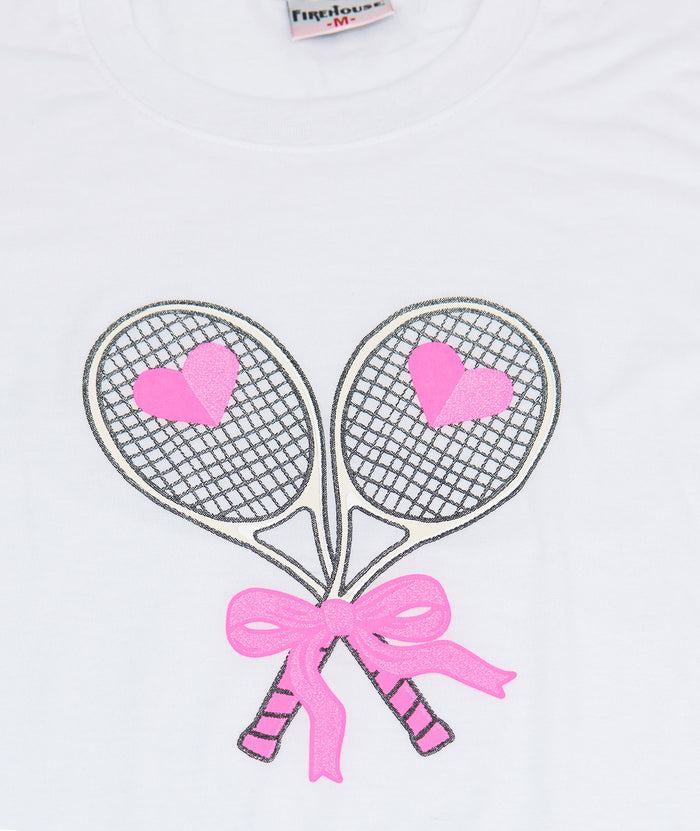 Firehouse Girls Carlee Tennis Bow Tee Girls Casual Tops Firehouse