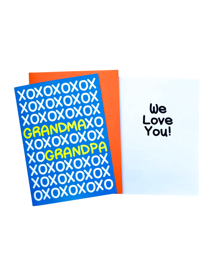 Frankie's Camp Card Grandma Grandpa XOXO Camp Sunny Marshmallow Multi