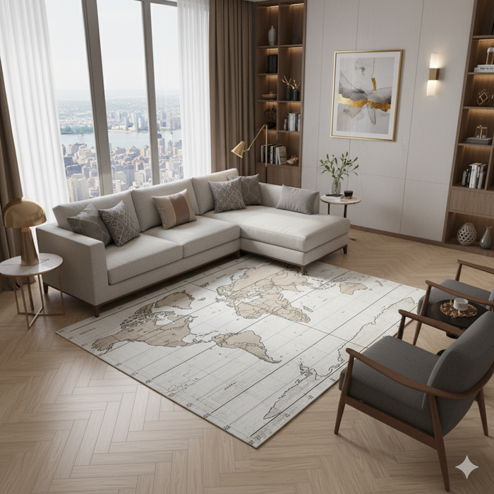 Geographic Lines Area Rug