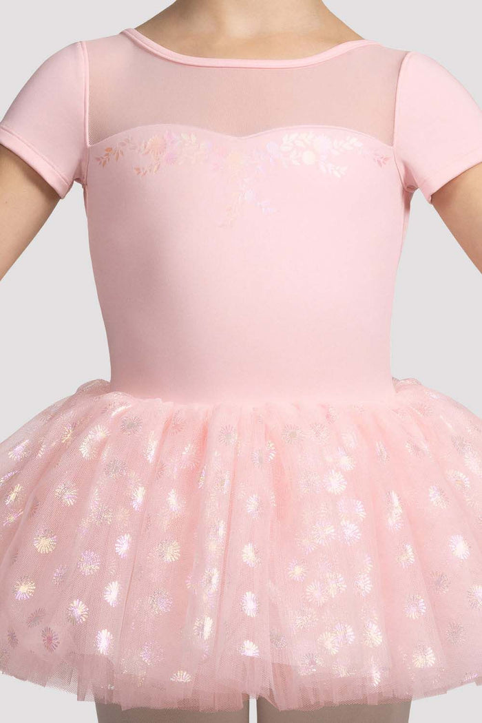 Girls Mirella Glow Girl Cap Sleeve Tutu Dress