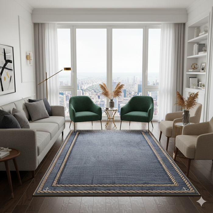 Harbor Rope Border Area Rug