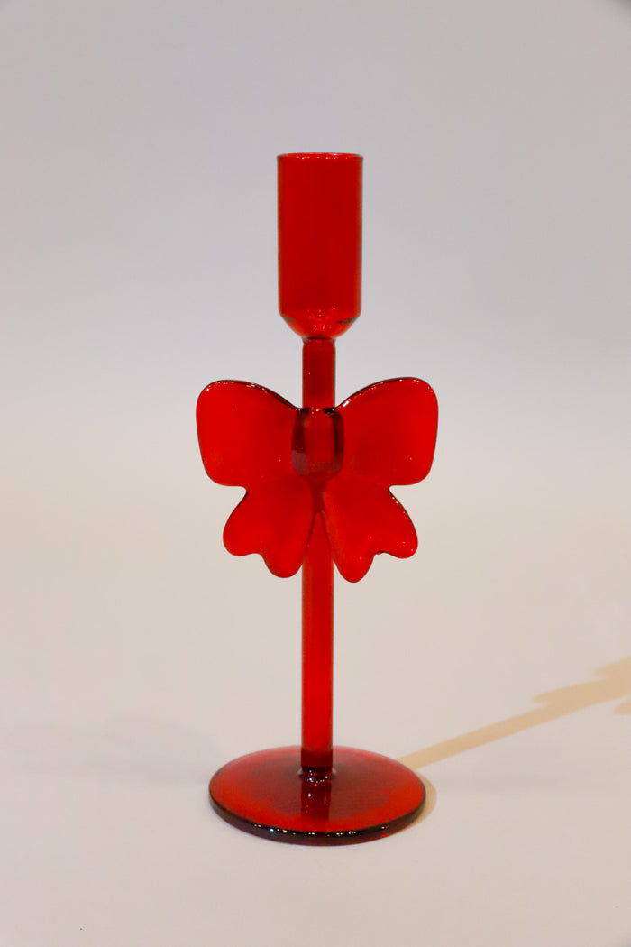 Holiday Bow Candleholders Set of 2 - FINAL SALE