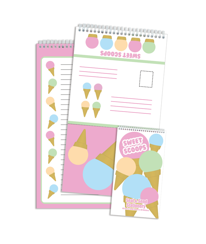 iScream Sweet Scoop Seal and Send Stationery Camp iScream Multi