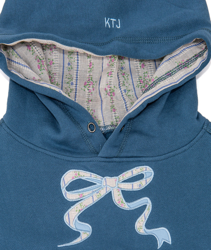 Katie J NYC Girls Denim Vintage Floral Ryan Bubble Hoodie Girls Casual Tops Katie J NYC