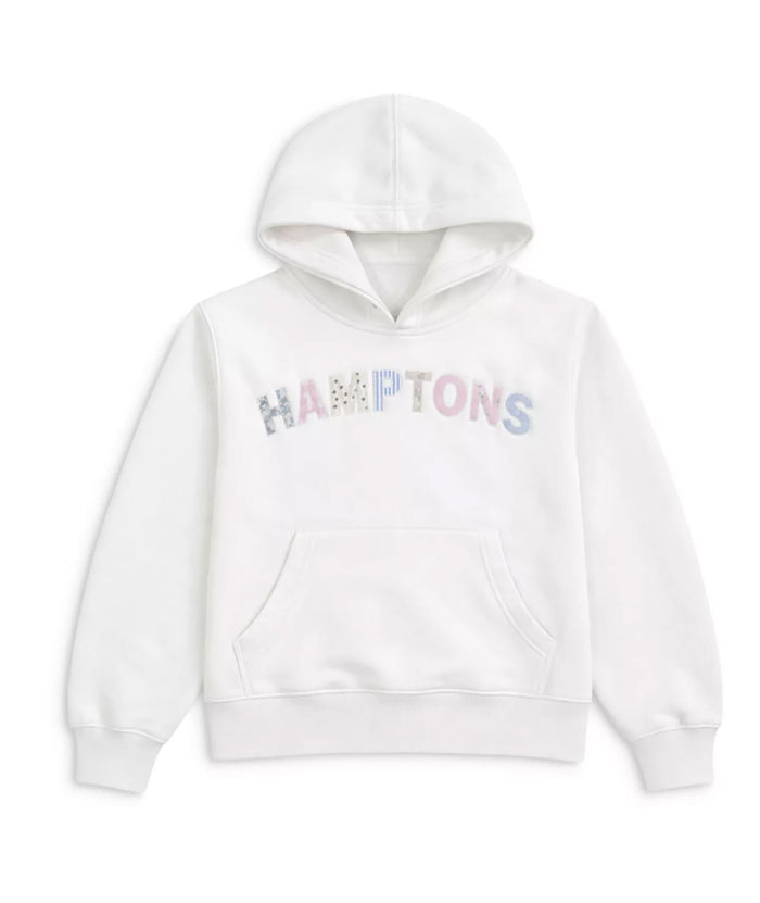 Katie J NYC Girls Hamptons Patch Sweatshirt Distressed/seasonal girls Katie J NYC Vintage White Y/S (7/8)