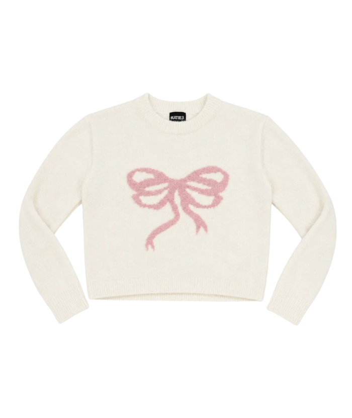 Katie J NYC Girls Maggie Pink Bow Sweater Girls Casual Tops Katie J NYC