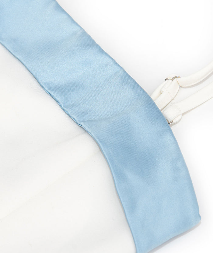 Katie J NYC Girls White/Baby Blue Ember Dress Distressed/seasonal girls Katie J NYC