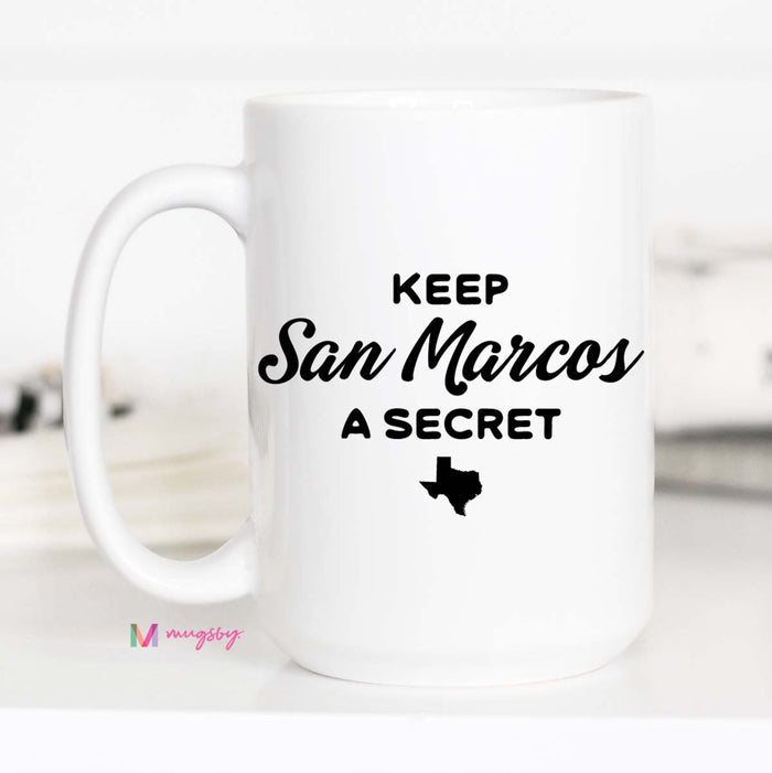 Keep Your Town a Secret Personalized Mug