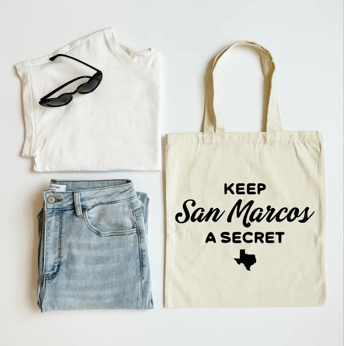 Keep Your Town a Secret Personalized Tote Bag