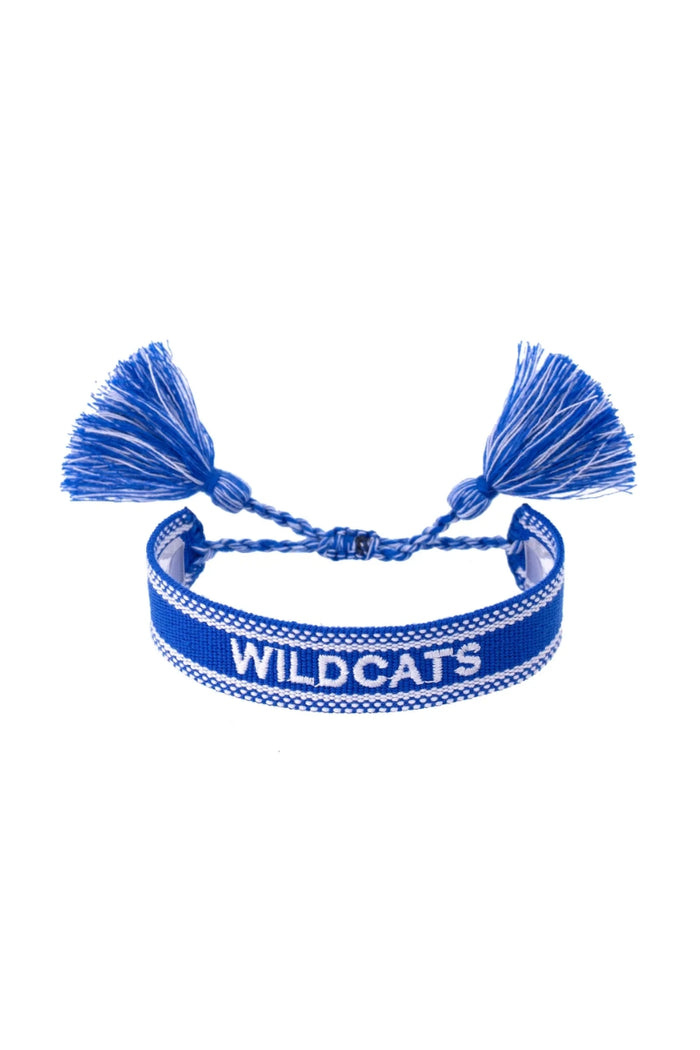 Kentucky Wildcats Woven Tassel Bracelet