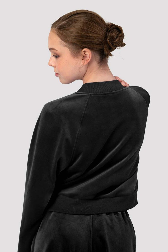 Ladies Amanda Velvet Bomber Jacket