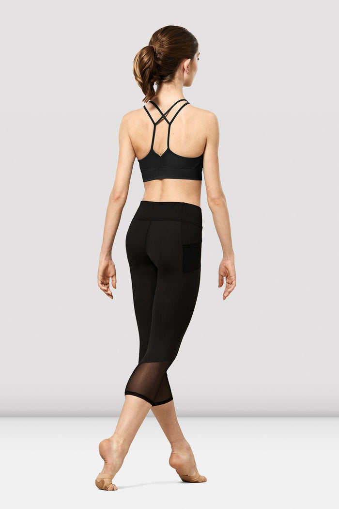 Ladies Renata Mesh Panelled Capri Leggings