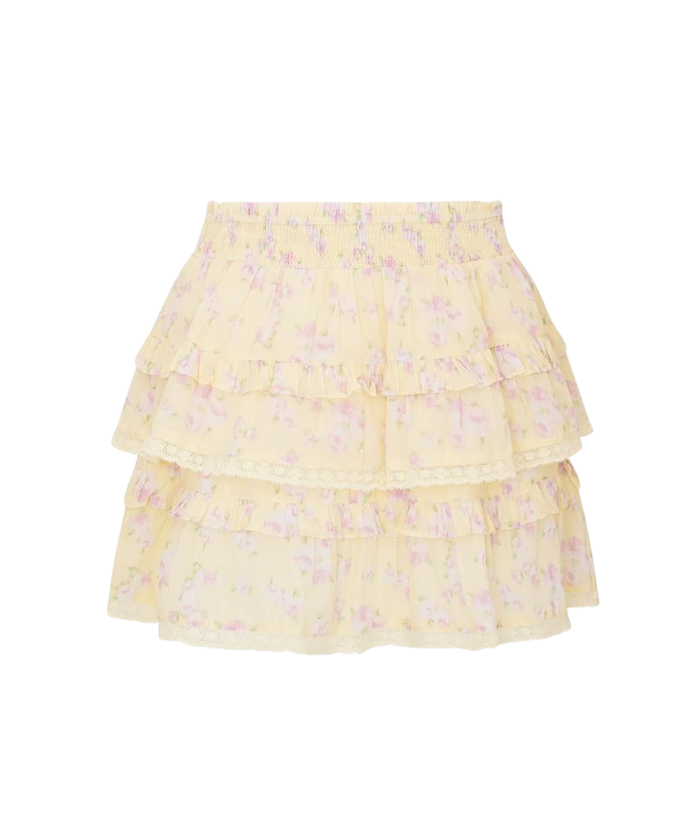 Love Shack Fancy Girls Billie Skirt Lemon Spritz Girls Casual Bottoms Love Shack Fancy