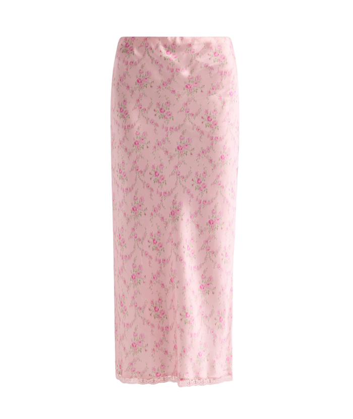 Love Shack Fancy Tween Kalo Skirt Spiced Camellia Girls Special Bottoms Love Shack Fancy Pink Y/S (7/8)