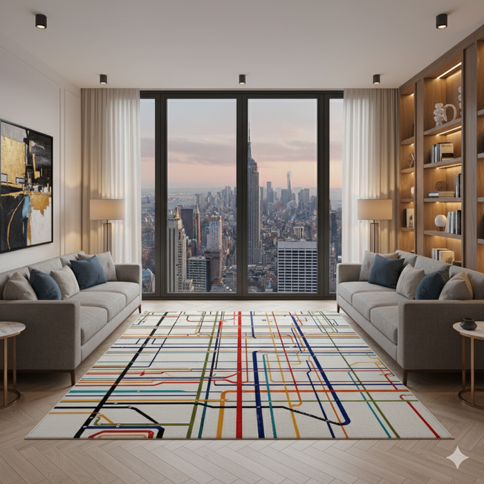 Metro Lines Area Rug