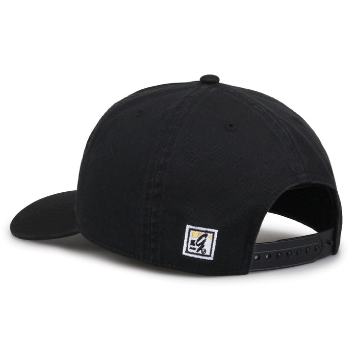 Missouri Tigers Original Heritage Bar Snapback in black, rear view showing adjustable snapback closure